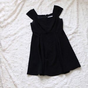 BCBGeneration Black Cap Sleeve Pleated Fit/Flare 8